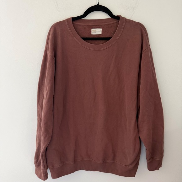 TKEES Tops - TKEES Terracotta‎ Mauve 100% Cotton French Terry Oversized Sweatshirt Size 3 L